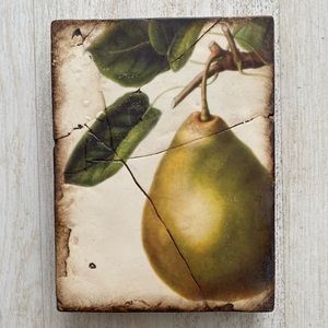 Sid Dickens authentic tile. Retired Pear. 6x8 inches. Excellent condition